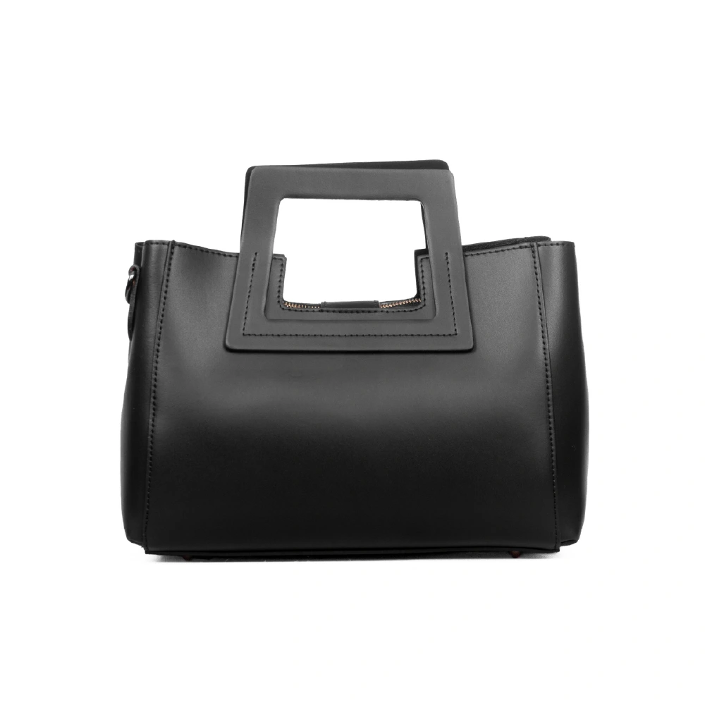 Cartera negra de cuero Vittoria